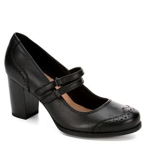 Clarks Claeson Tilly Black Mary Jane Block Heel 10